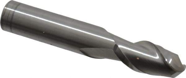 Accupro - 1/2" Diam, 1" LOC, 2 Flute Solid Carbide Ball End Mill - Uncoated, Single End, 3" OAL, 1/2" Shank Diam, Spiral Flute - USA Tool & Supply