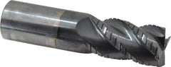 Accupro - 1" Diam, 1-3/4" LOC, 4 Flute Solid Carbide Roughing & Finishing Square End Mill - AlTiN Finish, 4" OAL, 1" Shank Diam, Straight Shank, 40° Helix, Centercutting, Regular Length - USA Tool & Supply