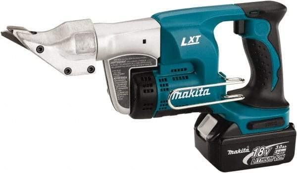 Makita - 2,800 SPM, Pistol Grip Handle, Handheld Cordless Shear - 18 Gauge Cutting Capacity - USA Tool & Supply