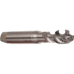 Emuge - M10x1.50 Metric 3 Flute 6H Modified Bottoming Spiral Flute Tap - Cobalt, Bright Finish, 100mm OAL, Right Hand Flute, Right Hand Thread, Series Enorm - USA Tool & Supply