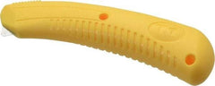 PHC - Fixed Film Cutter - 1/4" Blade, Yellow Ergonomic Grip Handle, 1 Blade Included - USA Tool & Supply