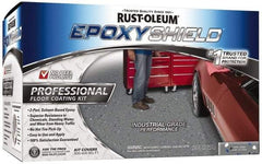 Rust-Oleum - 2 Gal (2) One Gallon Cans Gloss Dark Gray 2 Part Epoxy Floor Coating - <250 g/L VOC Content - USA Tool & Supply