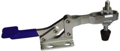 Gibraltar - 500 Lb Holding Capacity, Horizontal Handle, Manual Hold Down Toggle Clamp - 62° Handle Movement, 92° Bar Opening, U-Bar, Flanged Base, Carbon Steel - USA Tool & Supply