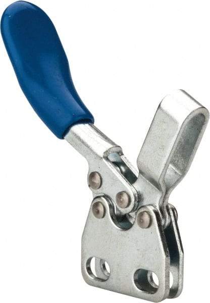 Gibraltar - 60 Lb Holding Capacity, Horizontal Handle, Manual Hold Down Toggle Clamp - 80° Handle Movement, 90° Bar Opening, U-Bar, Straight Base, Carbon Steel - USA Tool & Supply