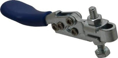 Gibraltar - 60 Lb Holding Capacity, Horizontal Handle, Manual Hold Down Toggle Clamp - 80° Handle Movement, 90° Bar Opening, U-Bar, Left Flanged Base, Carbon Steel - USA Tool & Supply