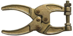Gibraltar - 200 Lb Load Capacity, 1.13" Throat Depth, 5.13" OAL, Carbon Steel, C Style Plier Clamp - M6x1 Spindle, 2.06" Open Throat Height, Blue Handle - USA Tool & Supply
