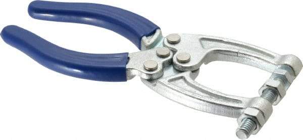 Gibraltar - 350 Lb Load Capacity, 1.77" Throat Depth, 6.03" OAL, Carbon Steel, C Style Plier Clamp - M8x1.5 Spindle, 2.86" Open Throat Height, Blue Handle - USA Tool & Supply