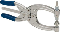 Gibraltar - 700 Lb Load Capacity, 2.72" Throat Depth, 8.5" OAL, Carbon Steel, C Style Plier Clamp - M10x1.5 Spindle, 4.1" Open Throat Height, Blue Handle - USA Tool & Supply
