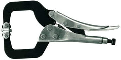 Gibraltar - 12-1/4" OAL C-Clamp Locking Pliers - 4-21/32" Jaw Depth, 5-3/8" Jaw Opening - USA Tool & Supply