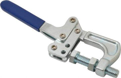 Gibraltar - 800 Lb Load Capacity, 1.25" Throat Depth, 8.28" OAL, Carbon Steel Plier Clamp - M12x1.75 Spindle, 2.94" Open Throat Height, Blue Handle - USA Tool & Supply