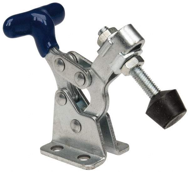 Gibraltar - 150 Lb Holding Capacity, Horizontal Handle, Manual Hold Down Toggle Clamp - 175° Handle Movement, 92° Bar Opening, U-Bar, Flanged Base, Carbon Steel - USA Tool & Supply