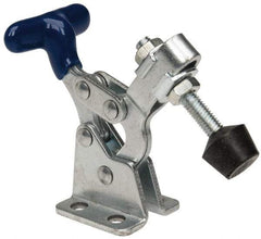 Gibraltar - 150 Lb Holding Capacity, Horizontal Handle, Manual Hold Down Toggle Clamp - 175° Handle Movement, 92° Bar Opening, U-Bar, Flanged Base, Carbon Steel - USA Tool & Supply