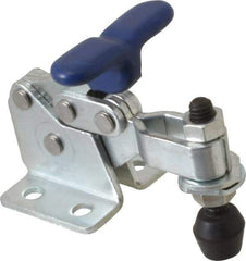 Gibraltar - 350 Lb Holding Capacity, Horizontal Handle, Manual Hold Down Toggle Clamp - 175° Handle Movement, 92° Bar Opening, U-Bar, Flanged Base, Carbon Steel - USA Tool & Supply