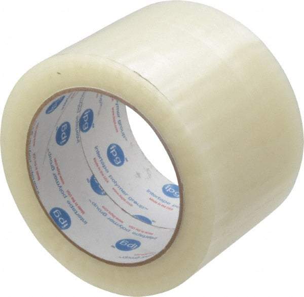 Intertape - 3" x 110 Yd Clear Rubber Adhesive Sealing Tape - Polypropylene Film Backing, 1.85 mil Thick, 27 Lb Tensile Strength, Series 7100 - USA Tool & Supply