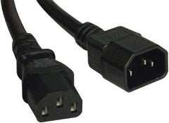 Tripp-Lite - 10', 14/3 Gauge/Conductors, Black Indoor Replacement Cord - 0 Receptacles, 15 Amps, 120 VAC, UL SJT, NEMA IEC-320 - USA Tool & Supply