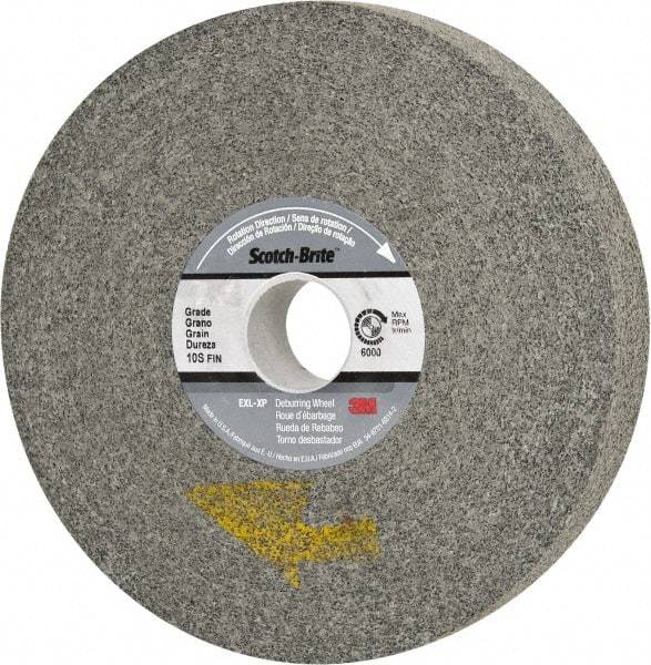 3M - 6" Diam, 1" Face Width, 1" Center Hole, Fine Grade, Silicon Carbide Deburring Wheel - Convolute, Hard Density 10 Grade, 6,000 RPM - USA Tool & Supply