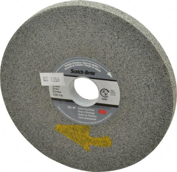 3M - 6" Diam, 1/2" Face Width, 1" Center Hole, Fine Grade, Silicon Carbide Deburring Wheel - Convolute, Hard Density 10 Grade, 6,000 RPM - USA Tool & Supply