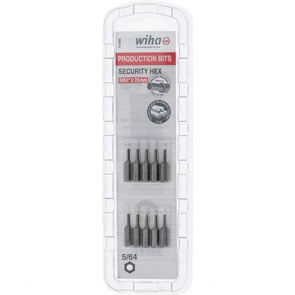 Wiha - 25mm Hex Screwdriver Bit - 1/4" Drive, 1" OAL - USA Tool & Supply
