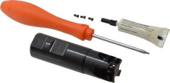 Kennametal - 1" Cut Diam, 0.395" Max Depth of Cut, 1" Shank Diam, 3.53" OAL, Indexable Square Shoulder End Mill - EC10.., EP10.. Inserts, Weldon Shank, 0° Lead Angle, Through Coolant - USA Tool & Supply
