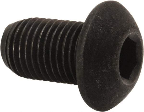 Value Collection - 3/8-24 UNF Hex Socket Drive, Button Screw - Alloy Steel, Black Oxide Finish, Fully Threaded, 5/8" Length Under Head - USA Tool & Supply