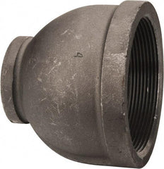 Made in USA - Size 4 x 2", Class 150, Malleable Iron Black Pipe Reducing Coupling - 300 psi, Threaded End Connection - USA Tool & Supply