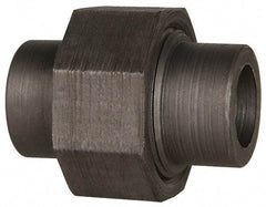 Made in USA - Size 2-1/2", Class 3,000, Forged Carbon Steel Black Pipe Union - 3,000 psi, Socket Weld End Connection - USA Tool & Supply