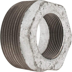 Made in USA - Class 150, 2-1/2 x 1-1/2" Galvanized Pipe Hex Bushing - Threaded, Malleable Iron - USA Tool & Supply