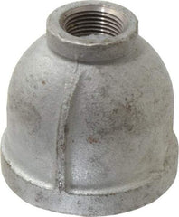 Made in USA - Class 150, 2 x 3/4" Galvanized Pipe Reducing Coupling - Threaded, Malleable Iron - USA Tool & Supply