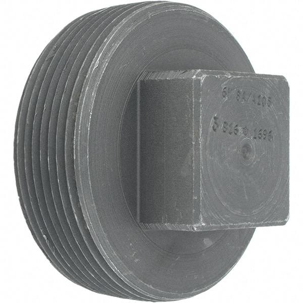 Made in USA - Size 3", Class 3,000, Forged Carbon Steel Black Pipe Square Plug - 3,000 psi, Threaded End Connection - USA Tool & Supply