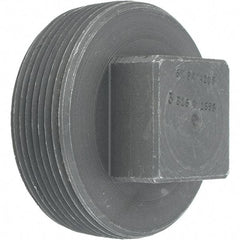 Made in USA - Size 3", Class 3,000, Forged Carbon Steel Black Pipe Square Plug - 3,000 psi, Threaded End Connection - USA Tool & Supply