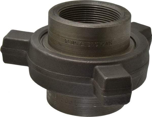 Made in USA - Size 2", Class 3,000, Forged Carbon Steel Black Pipe Lug Union - 3,000 psi, Threaded End Connection - USA Tool & Supply