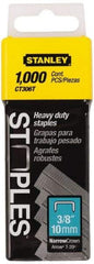 Stanley - 5/16" Wide Galvanized Steel Cable Staples - 3/8" Leg Length - USA Tool & Supply