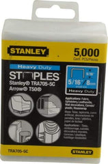 Stanley - 27/64" Wide Galvanized Steel Heavy Duty Power Crown Staples - 5/16" Leg Length - USA Tool & Supply