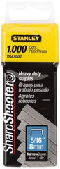 Stanley - 27/64" Wide Galvanized Steel Heavy Duty Power Crown Staples - 5/16" Leg Length - USA Tool & Supply