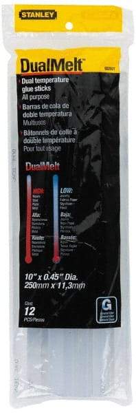 Stanley - 7/16" Diam, 10" Long, Opaque Hot Melt, Low Melt Glue Stick - GS Series - USA Tool & Supply