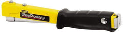 Stanley - Manual Hammer Tacker - 1/4, 5/16, 3/8" Staples, Yellow & Black, Steel - USA Tool & Supply