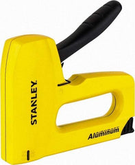 Stanley - Manual Staple Gun - 1/4, 5/16, 3/8, 1/2, 9/16" Staples, Yellow & Black, Aluminum - USA Tool & Supply