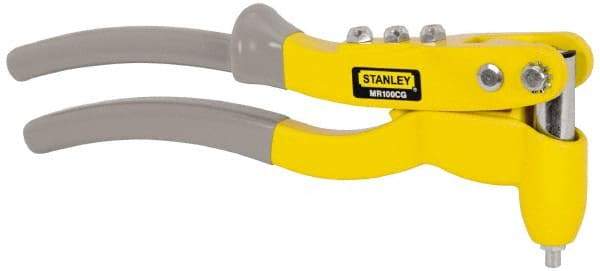 Stanley - Right Angle Head Hand Riveter - 3/32 to 3/16" Rivet Capacity, 10" OAL - USA Tool & Supply