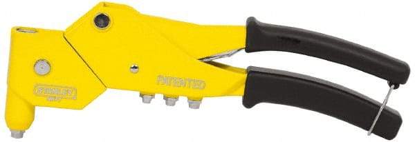 Stanley - Swivel Head Hand Riveter - 3/32 to 3/16" Rivet Capacity, 11-1/2" OAL - USA Tool & Supply