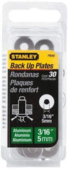 Stanley - Size 6, 1/2" Rivet Diam, Aluminum Round Blind Rivet Backup Washer - 1/16" Thick - USA Tool & Supply