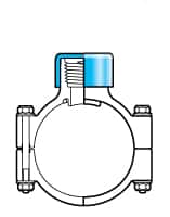 Value Collection - 4 x 1-1/2" CPVC Plastic Pipe Clamp On Saddle with Viton O-Ring - USA Tool & Supply