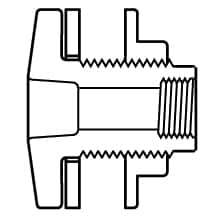 Value Collection - 2-1/2" CPVC Plastic Pipe Tank Adapter - Schedule 80, Soc x Fipt End Connections - USA Tool & Supply