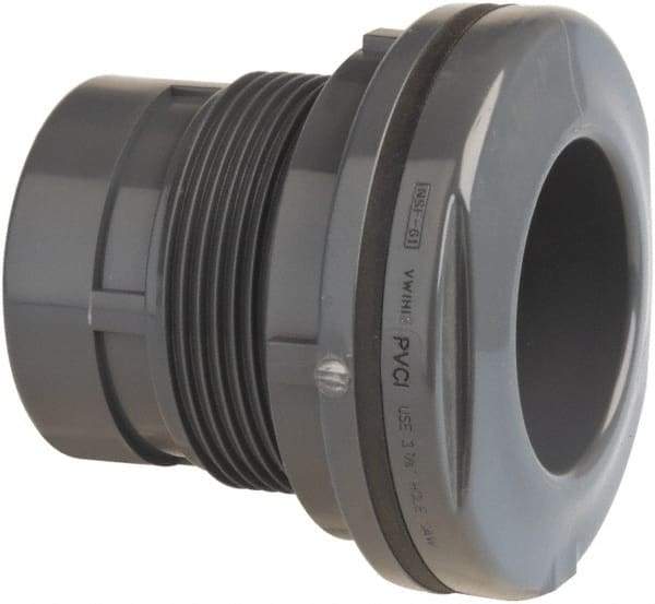 Value Collection - 2-1/2" PVC Plastic Pipe Tank Adapter - Schedule 80, Soc x Fipt End Connections - USA Tool & Supply