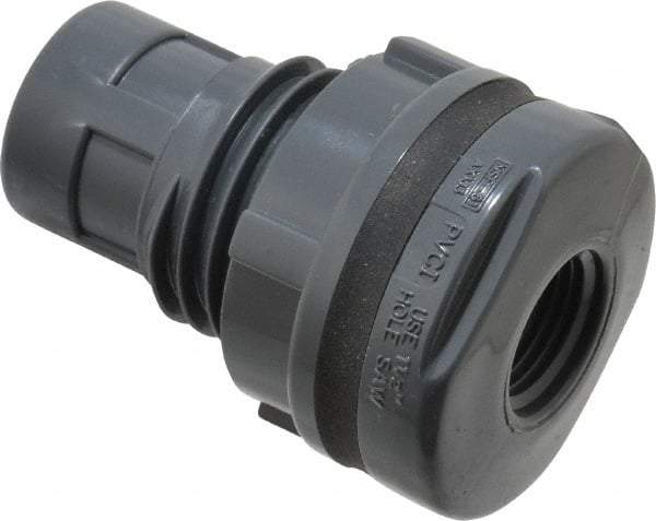 Value Collection - 1/2" PVC Plastic Pipe Tank Adapter - Schedule 80, FIPT x FIPT End Connections - USA Tool & Supply