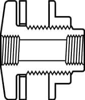Value Collection - 4" PVC Plastic Pipe Tank Adapter - Schedule 80, FIPT x FIPT End Connections - USA Tool & Supply