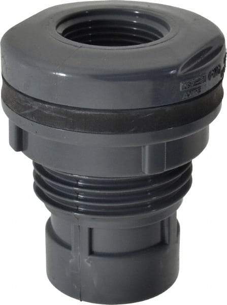 Value Collection - 1" PVC Plastic Pipe Tank Adapter - Schedule 80, FIPT x FIPT End Connections - USA Tool & Supply