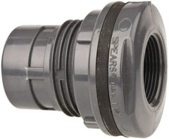 Value Collection - 1-1/4" PVC Plastic Pipe Tank Adapter - Schedule 80, FIPT x FIPT End Connections - USA Tool & Supply