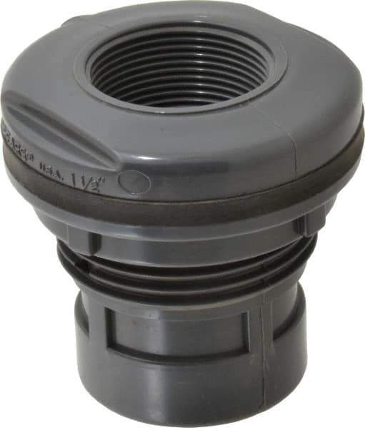 Value Collection - 1-1/2" PVC Plastic Pipe Tank Adapter - Schedule 80, FIPT x FIPT End Connections - USA Tool & Supply
