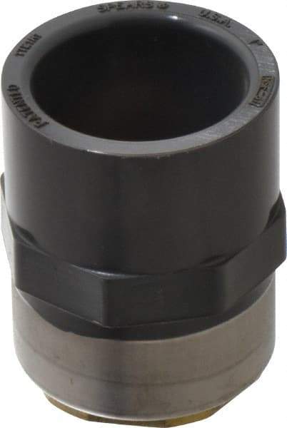 Value Collection - 1" PVC Plastic Pipe Female Adapter - Schedule 80, PVC Slip x Brass Fipt End Connections - USA Tool & Supply