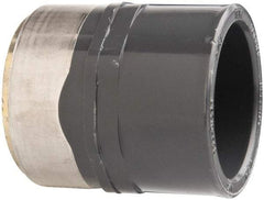 Value Collection - 1-1/4" PVC Plastic Pipe Female Adapter - Schedule 80, PVC Slip x Brass Fipt End Connections - USA Tool & Supply